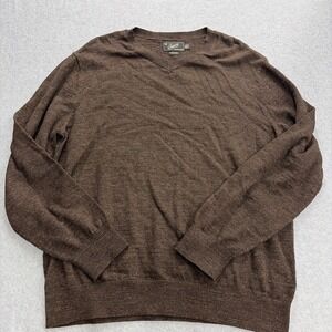 Grayers Clothiers Sweater Men's Size Xl Brown  Crew Neck Wool